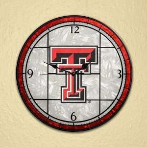    Texas Tech Red Raiders 12 Art Glass Clock
