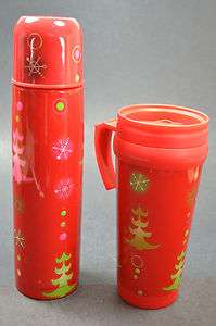 Pylones Starbucks Thermos Travel Mug Red Christmas  