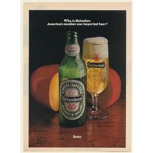 1978 Heineken Lager Beer Bottle Glass Cheese Wheel Number One Imported 