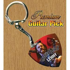  Lemmy Motorhead Triangle Bass Guitar Pick Keyring Musical 