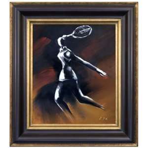 Artmasters Collection CY1091 83A Tennis Legend I Framed Oil Painting