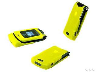   CyonGear Motorola RAZR V3, V3c, & V3i Yellow Silicone Case   SCMOT3IYE