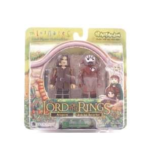   of the Rings Minimates Aragorn & Uruk hai Berserker Toys & Games