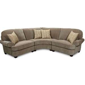  Helmsley 3 Piece Curved Sectional by Lane   As Shown (661 