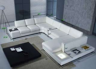 New 4pc Contemporary Leather Sectional Sofa, #V T35  