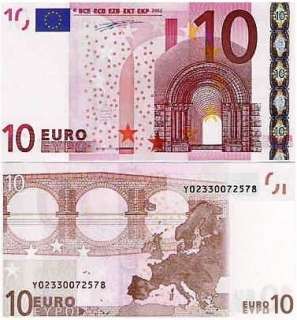EUROPEAN UNION GREECE 10 EURO P 9y UNC NOTE Trichet 2002  