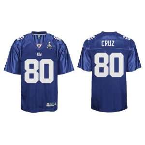  2012 Super Bowl Giants #80 Cruz blue jerseys size 48 56 