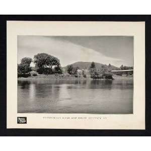   Connecticut River Ascutney   Original Halftone Print
