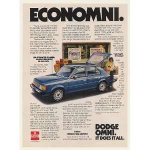  1979 Dodge Omni 4 Door Hatchback Economni Print Ad (47608 