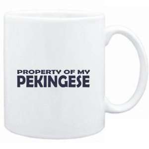  Mug White  PROPERTY OF MY Pekingese EMBROIDERY  Dogs 