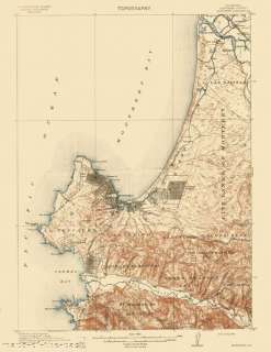 USGS TOPO MAP MONTEREY QUAD CALIFORNIA (CA) 1913 MOTP  