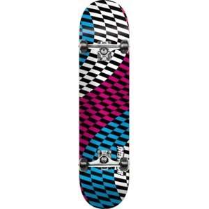 com Speed Demons Check Twist White / Pink / Blue Complete Skateboard 