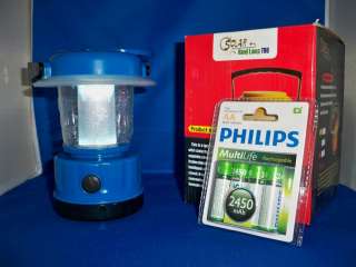 TWIN SOLAR PANELS CHARGE THIS SMALL 9 LED LANTERN W4 RECHARGEABLE AA 