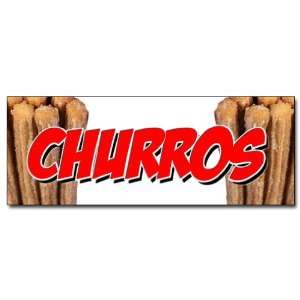  48 CHURROS DECAL sticker concessions churro fair 