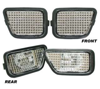 97 01 CRV CR V Clear Side Marker Lights FRONT + REAR 4PCS  