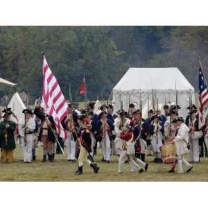 Continental Army Muster Reenactment at Yorktown Battlefield, Virginia 