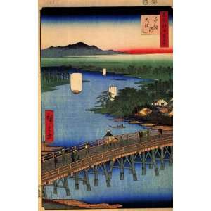   Japanese Art Utagawa Hiroshige Senju Great Bridge