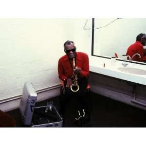   Saxophone Backstage Music Premium Poster Print, 12x16