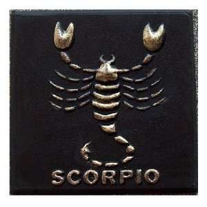  Zodiac Art, Scorpio, Black with Gold Accent