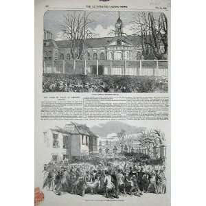  1852 Chelsea Hospital People Catastrophe Accident Print 