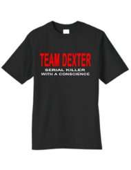 Team Dexter T Shirt Serial Killer with a Conscience Dexter Black 