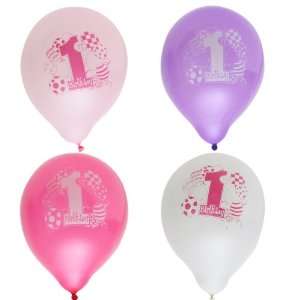   Birthday Pink Printed Latex Balloons (8) Party Supplies Toys & Games