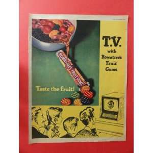  Rowntrees fruit gums ,1955 Print Ad. (taste the fruit 
