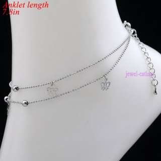 fashion new heart bowknot butterfly bead anklet /ankle bracelet