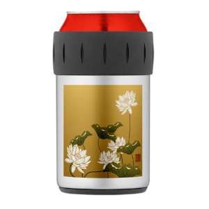  Thermos Can Cooler Koozie Lotus Flower Chinese Flag 