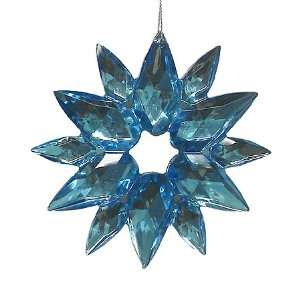    12 Point Blue Gemstone Starburst Christmas Ornament