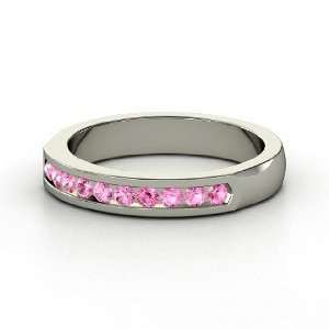  Daria Ring, Platinum Ring with Pink Sapphire Jewelry