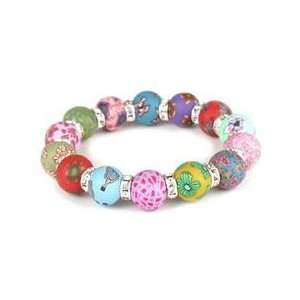  Tropical Large Bead Bracelet with Crystal 