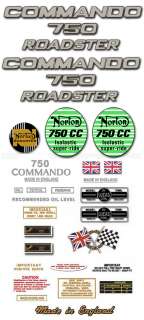 1970 73750 Roadster  Norton Commando Roadster Decalset  