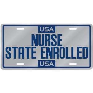  New  Usa Nurse   State Enrolled  License Plate 