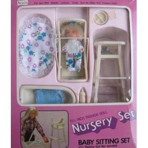   NURSERY SET Baby Sitting Set for Barbie & 11.5 