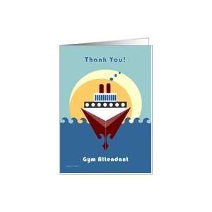  Gym Attendant   Thank You   Cruise Gratuity Tip Card Card 