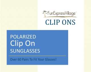 POLARIZED CLIP ON SPRING SUNGLASSES RECTANGLE 4 COLORS  