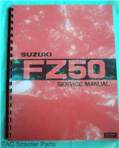 Suzuki FZ50 Rascal Service Manual   Moped Scooter  