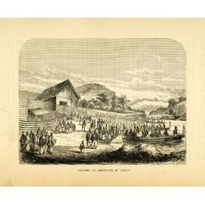   Perry Expedition Boat Landing   Original Engraving