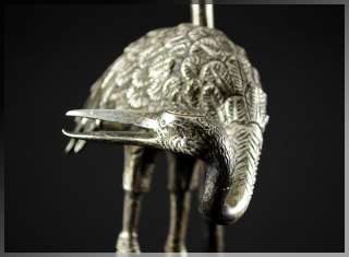 unique art nouveau bronze stork sculpture table lamp base s pain ca 