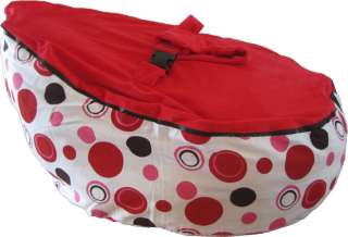 Baby / Toddler Kids Portable Bean Bag Seat / Snuggle Bed   Pink & Red 