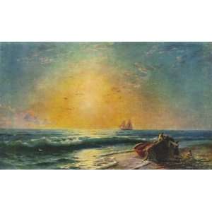 FRAMED oil paintings   Ivan Aivazovsky   24 x 14 inches   The Sunrize 