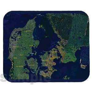  Denmark Satellite Map Mouse Pad 