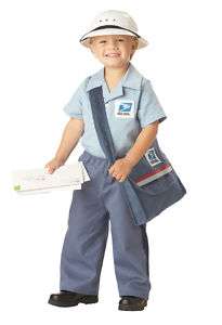 USPS Logo Postman Uniform 4pcs Costume Toddler Boys 3 4  