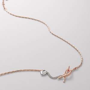  Fossil Rose Bow and Arrow Necklace Jewelry