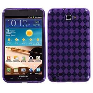 Purple Argyle Candy Skin Cover For SAMSUNG I717(Galaxy 