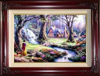Thomas Kinkade Paintings Disney Snow White 18x27 S/N  