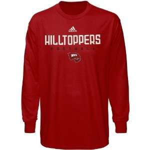 adidas Western Kentucky Hilltoppers Red Sideline Long Sleeve T shirt 