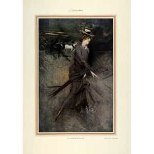 com 1931 Print Giovanni Boldini En Promenade Woman Lady Walking Dress 