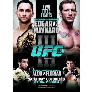  UFC 136 Edgar vs Maynard 3 Program 